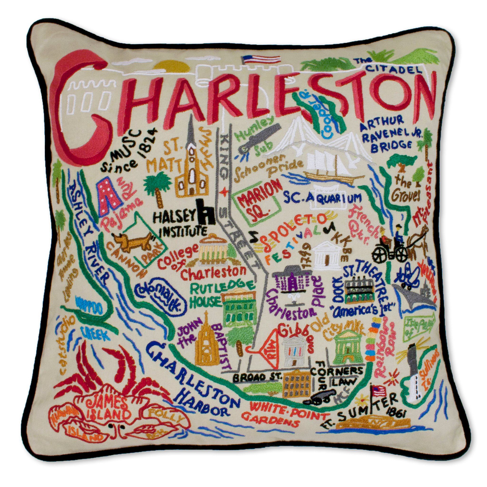 Bucilla Charleston Chirp Monogram Pillow Cover Stamped Embroidery