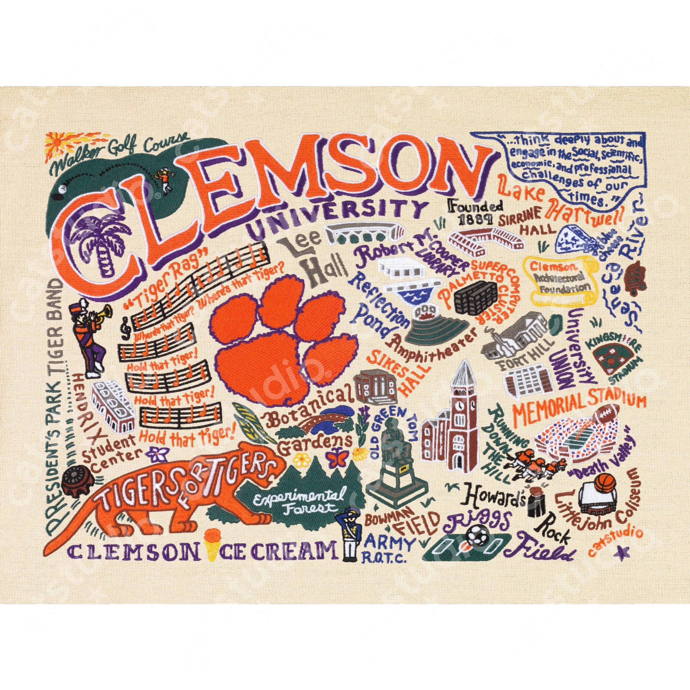 Clemson Tigers NCAA Custom Name And Number Gift For Dad