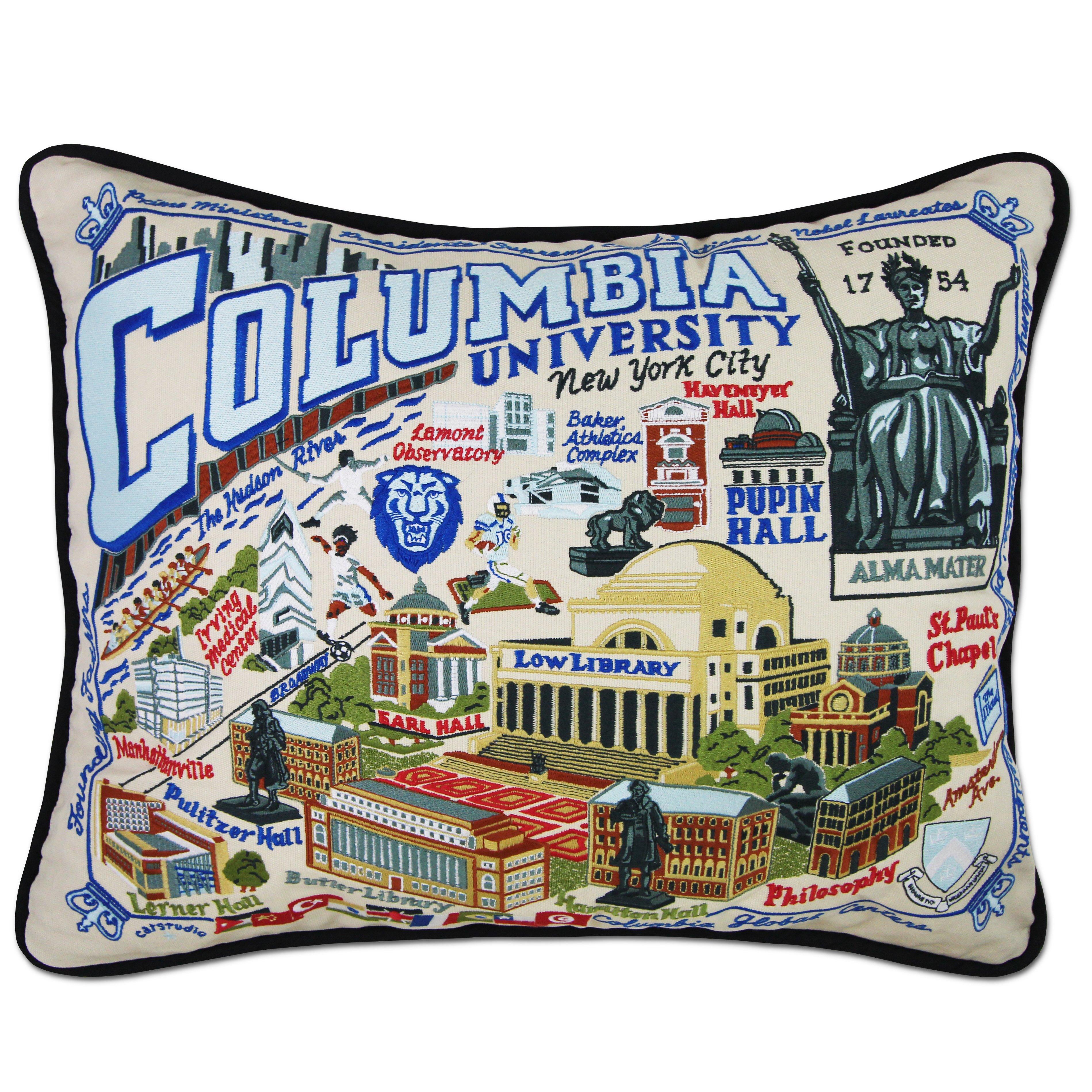 New York Embroidered Decorative Pillow Cover