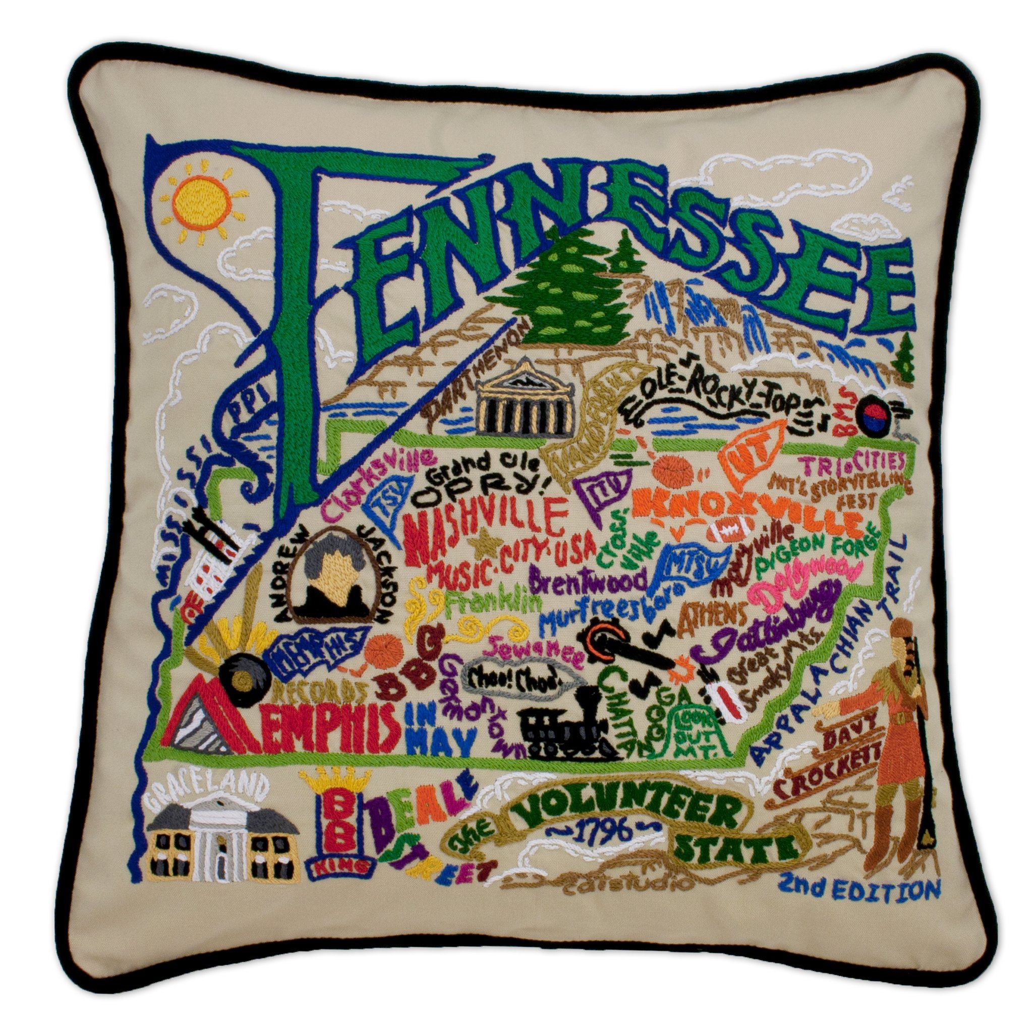 Catstudio Tennessee Embroidered Pillow