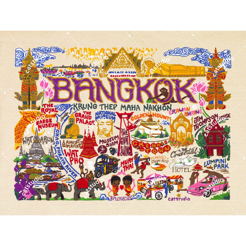 Bangkok Fine Art Print Art Print catstudio 