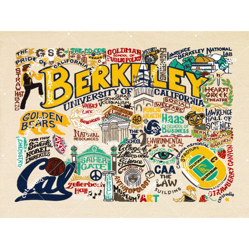 Berkeley, UC (Cal) Collegiate Fine Art Print Art Print catstudio 