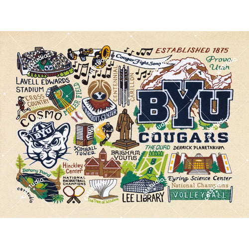 Brigham Young University (BYU) Collegiate Fine Art Print Art Print catstudio 