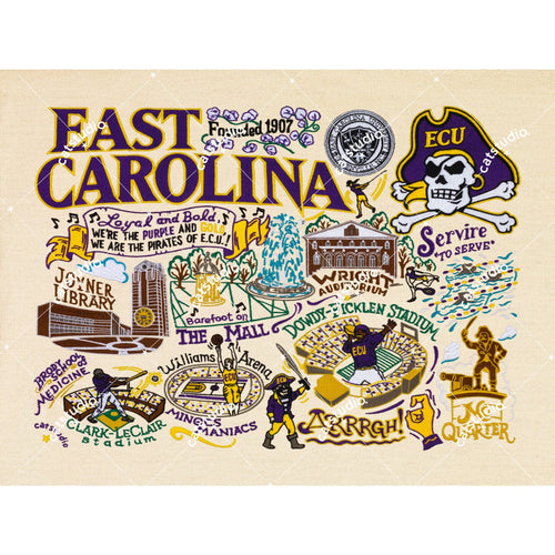 East Carolina University Collegiate Fine Art Print Art Print catstudio 