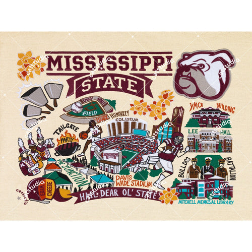 Mississippi State University Collegiate Fine Art Print Art Print catstudio 