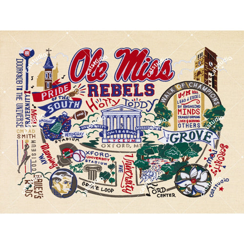 Mississippi, University of (Ole Miss) Collegiate Fine Art Print Art Print catstudio 