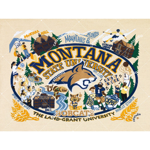 Montana State University Collegiate Fine Art Print Art Print catstudio 