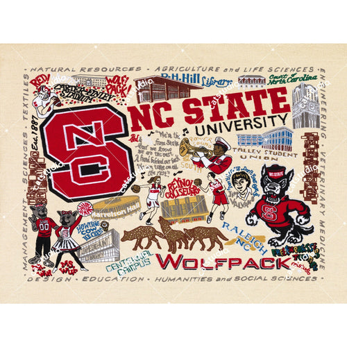 North Carolina State University Collegiate Fine Art Print Art Print catstudio 