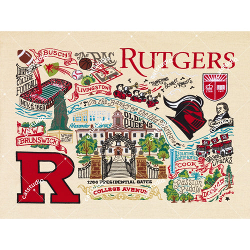 Rutgers University Collegiate Fine Art Print Art Print catstudio 