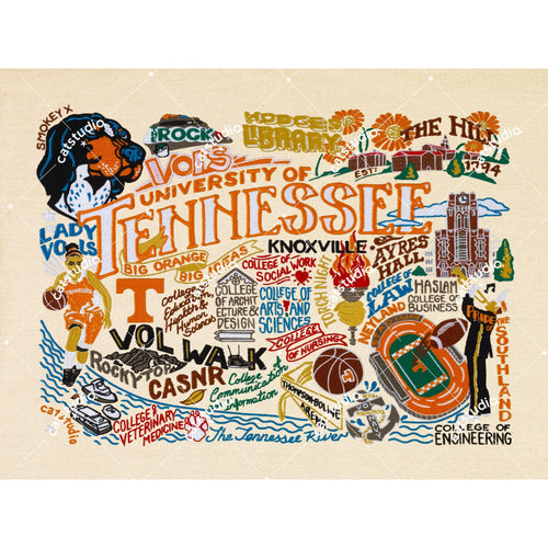 Tennessee, University of Collegiate Fine Art Print Art Print catstudio 