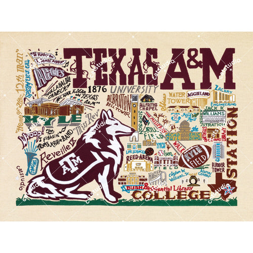 Texas A&M University Collegiate Fine Art Print Art Print catstudio 