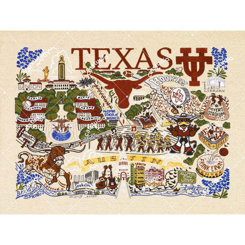 Texas, University of Collegiate Fine Art Print Art Print catstudio 