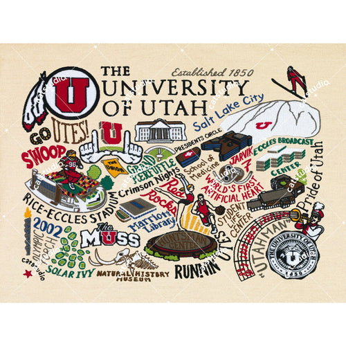 Utah, University of Collegiate Fine Art Print Art Print catstudio 