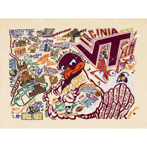 Virginia Tech Collegiate Fine Art Print Art Print catstudio 