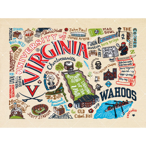 Virginia, University of Collegiate Fine Art Print Art Print catstudio 