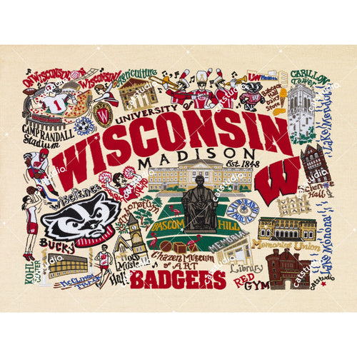 Wisconsin, University of Collegiate Fine Art Print Art Print catstudio 