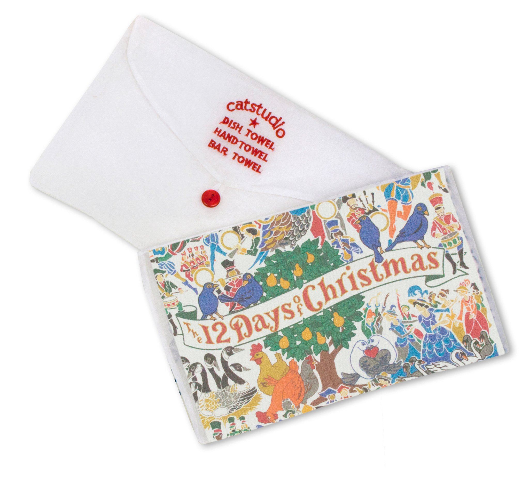 12 Days of Christmas Dish Towel  Holiday Collection by catstudio –  catstudio