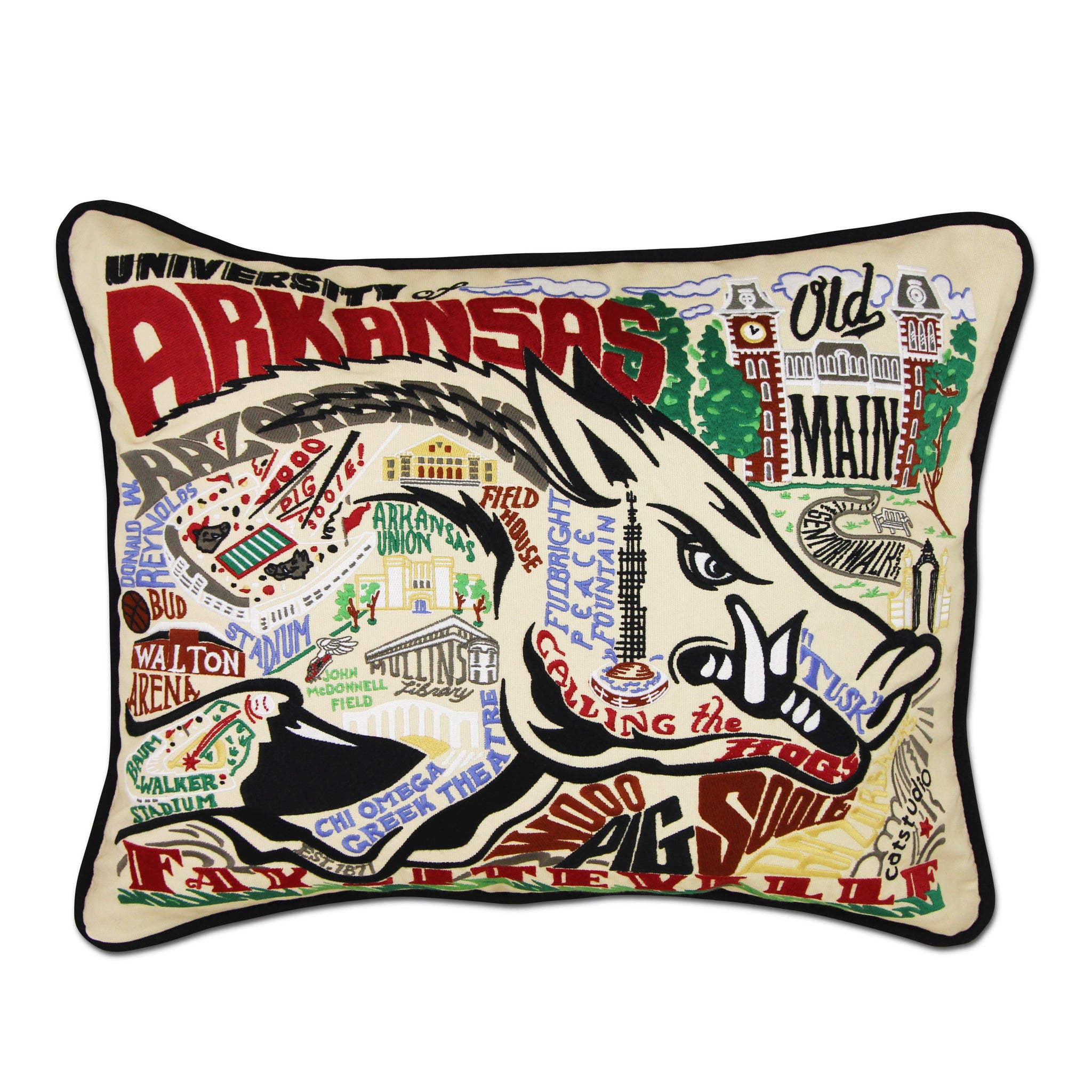 Mississippi State Univ retailer Catstudio (the Original) ~ Collegiate Embroidered Pillow