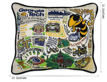 Load image into Gallery viewer, Georgia Tech Collegiate Embroidered Pillow Pillow catstudio
