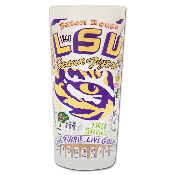 LSU Tigers Tumbler Louisiana State University Drink Cup with cover and  straw