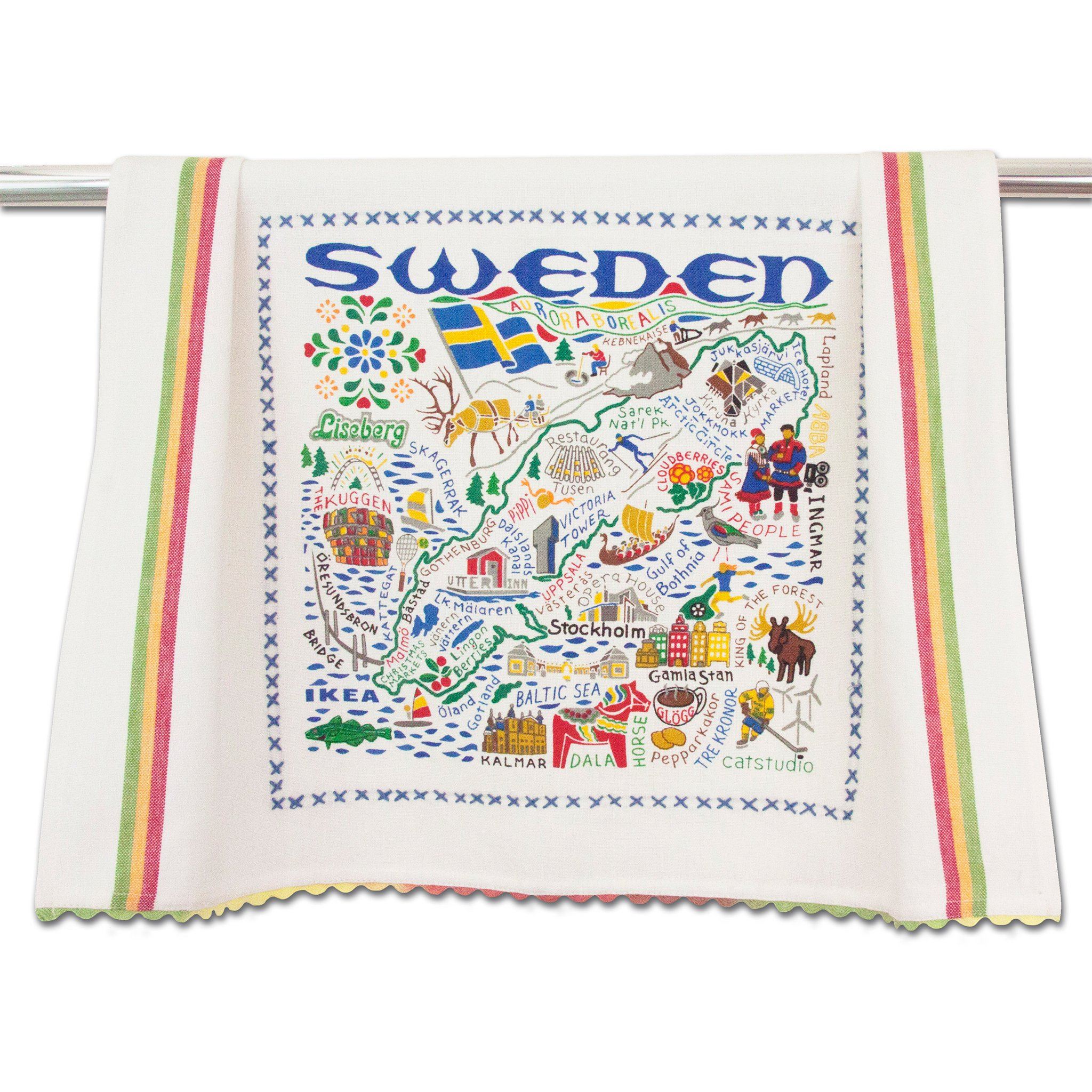 Sweden Dish Towel | International Collection by catstudio – catstudio