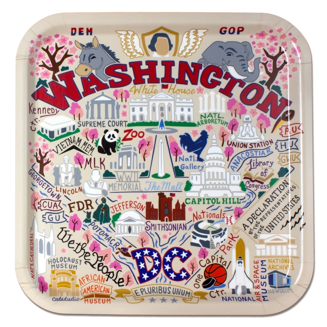 Washington DC Birchwood Tray Trays catstudio 